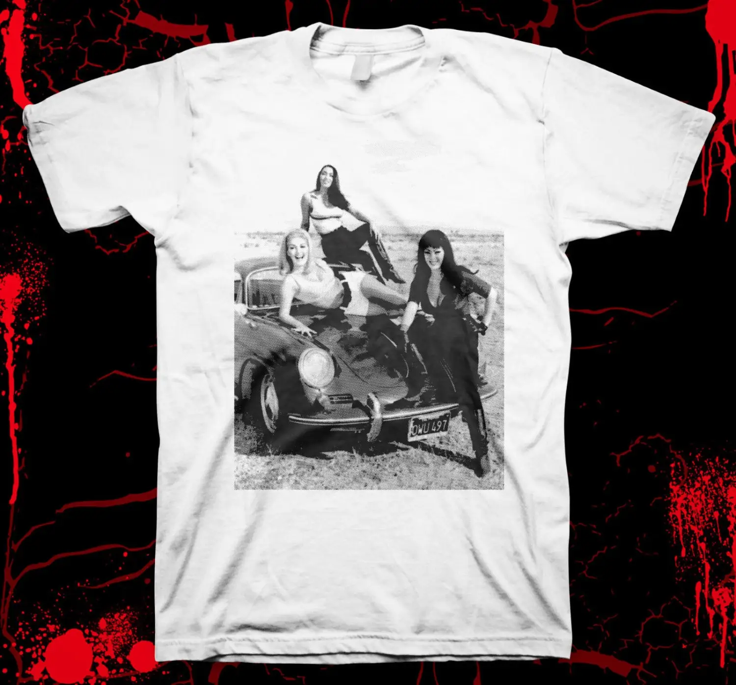 Girls From Faster Pussycat Kill Pre shrunk Hand Silk Screened 100 cotton t shirt