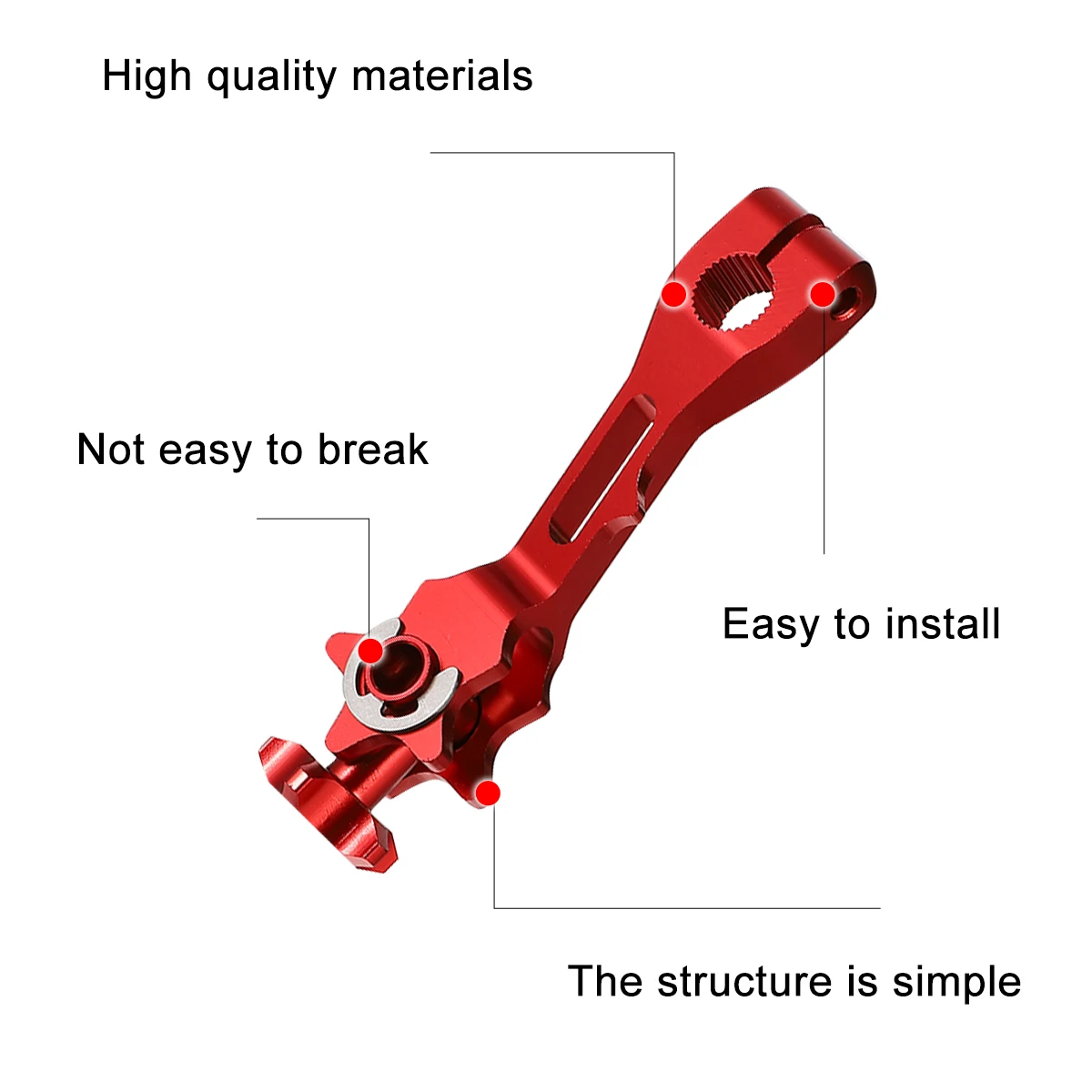 

Rear Brake Rocker Arm CNC Machined Durable Material Easy Installation Universal Fit Motorcycle Accessory Solid Color Design