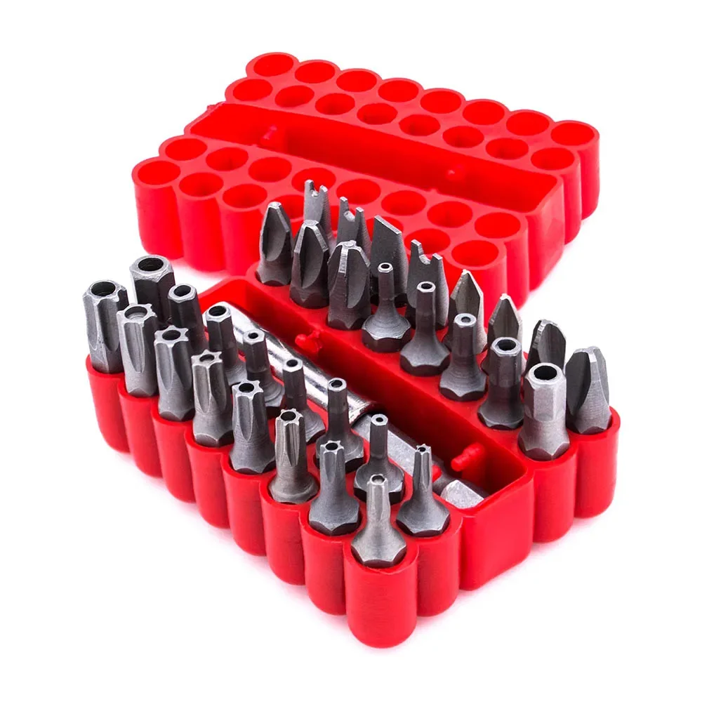 

33 in 1 hollow screwdriver set with extension rod magnetic phillips torx screw Driver bits hand repair tool for small space DIY