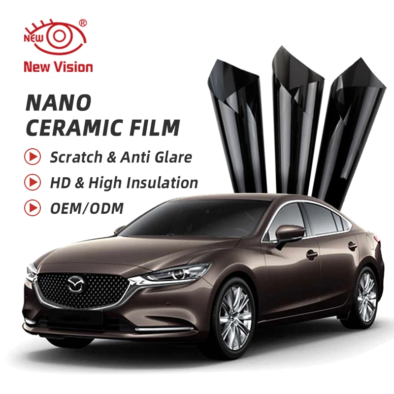 

50cmX152cm IR100% Nano Ceramic Film Car Side Window Foil Sun Solar Super Quality High Heat Resistant Protector Sticker