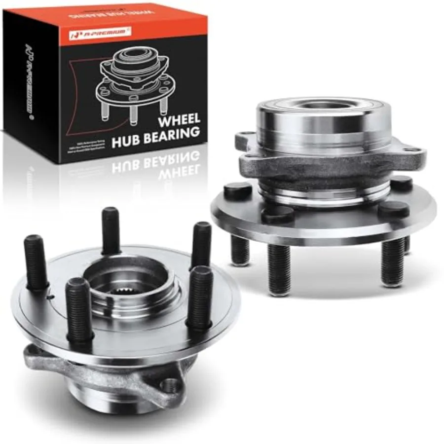 

A-Premium 2 x Front Wheel Bearing and Hub Assembly with 5-Lug Compatibility for Enhanced Vehicle Performance and Safety in Heav