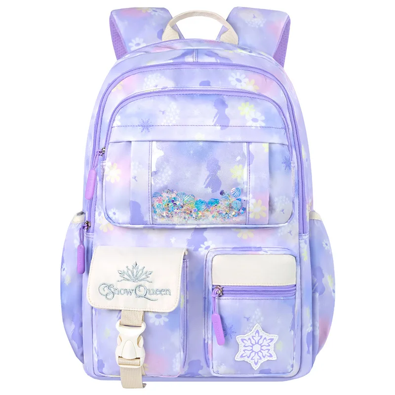 Disney New Girl Leisure School Bag Grade 3-6 Middle High Student Shoulder Orthopedic Backpack Large Capacity Light Mochilas