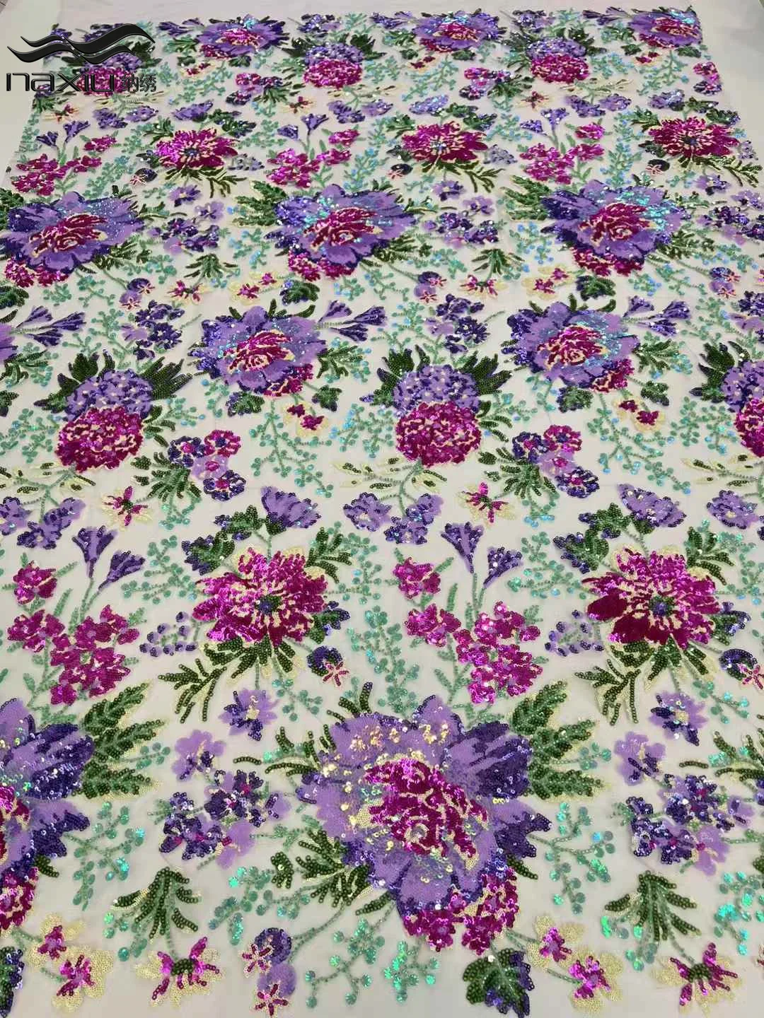 

Madison Luxury African Lace Fabric 2026 High Quality Nigeria French 3D Mesh Sequin Lace Fabric Embroidered Dubai For Wedding