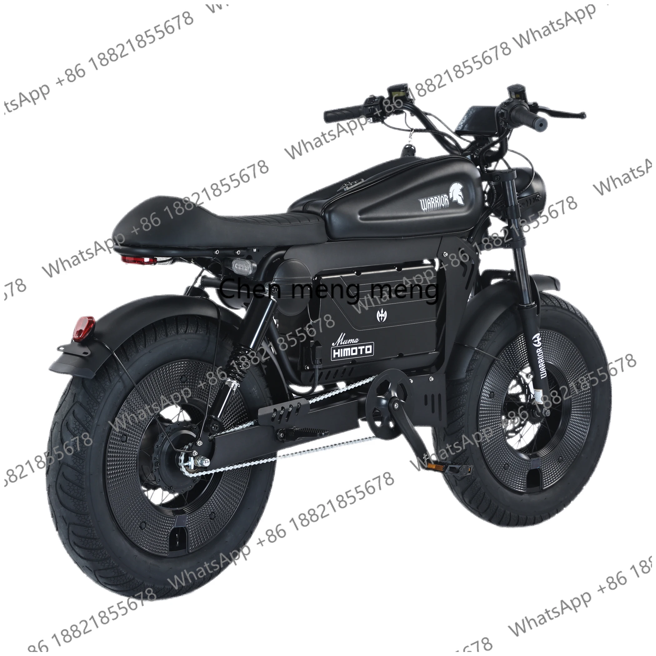 Fast  Cheap Black Warrior Fat Electric Mountain Bike Electric Bicycle 48V  2 Wheel