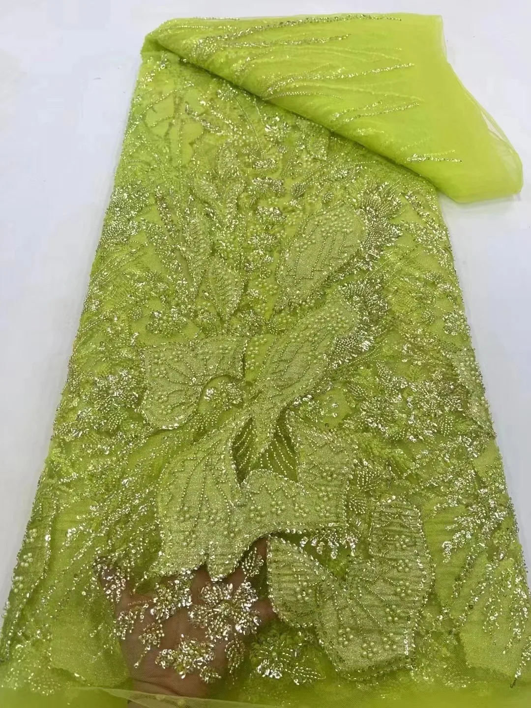 

Роскошный тяжелый Тюль ручной работы с блестками, бусинами, кружевная ткань 2024, Высококачественная вышивка, фиолетовое французское Сетчатое кружево для свадьбы своими руками