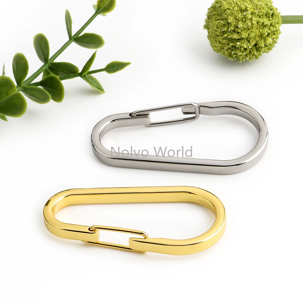 5/20/50PCS Heart Shape Pin Buckle Metal Carabiner Spring Snap Clip For Bag Strap Belt Webbing Keychain Handbag Shoes Accessories