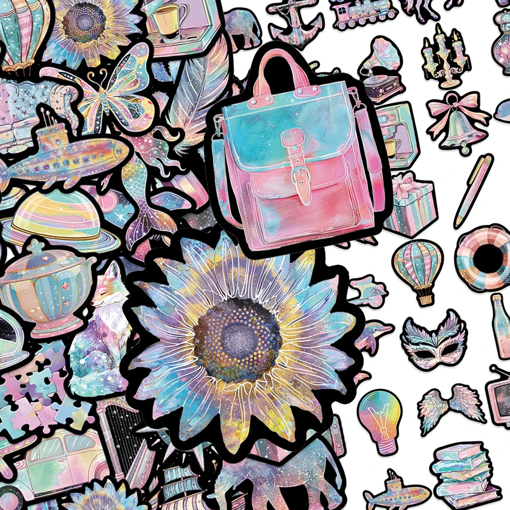 

10/30/50pcs Funny Colorful Dopamine Girl Stickers Aesthetic Cartoon Decals DIY Laptop Scrapbook Phone Creative Graffiti Sticker