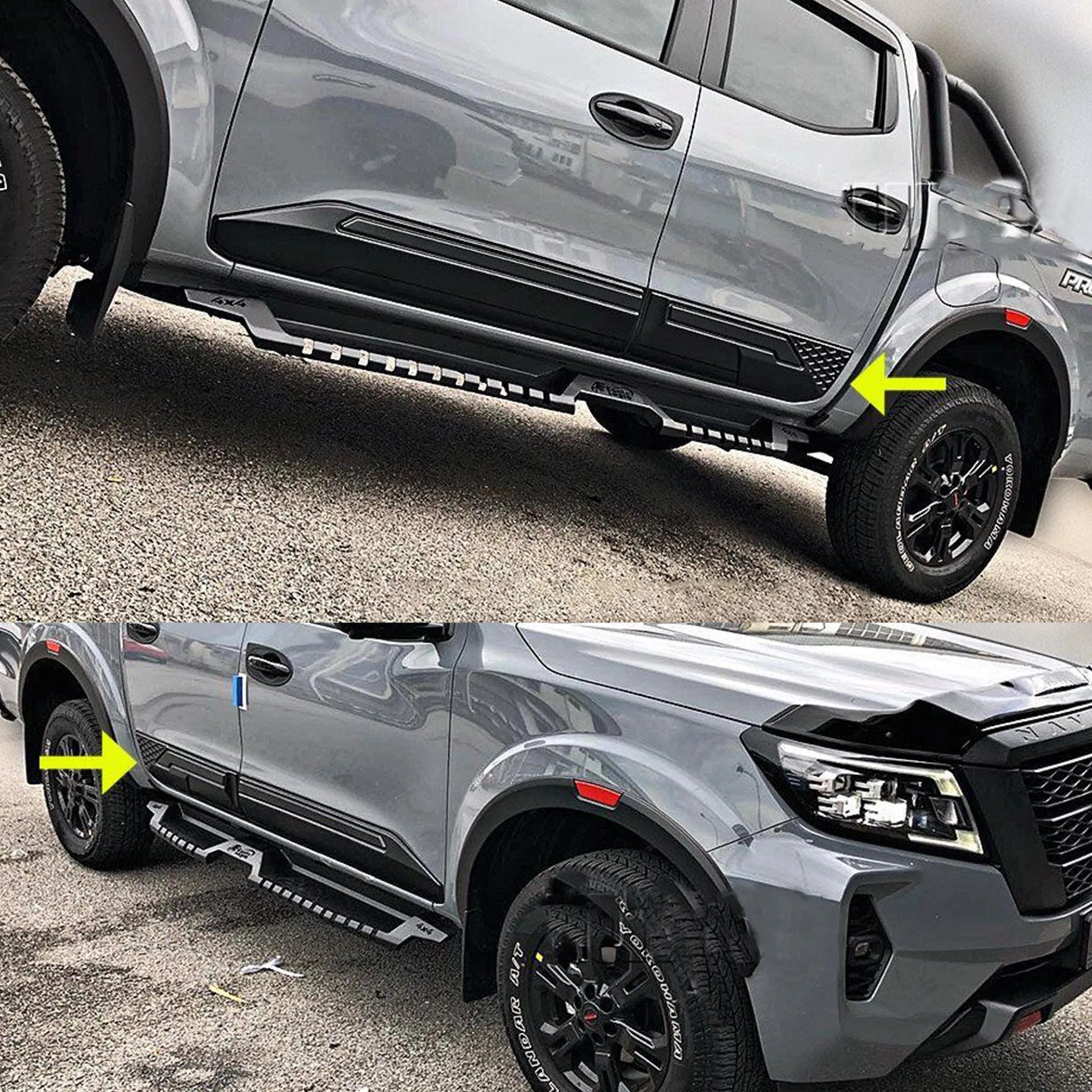 Matte Black Door Side Moulding Body Cladding For Nissan Navara Frontier 2021 2022 2023 2024 For Nissan Navara NP300 2021-2024