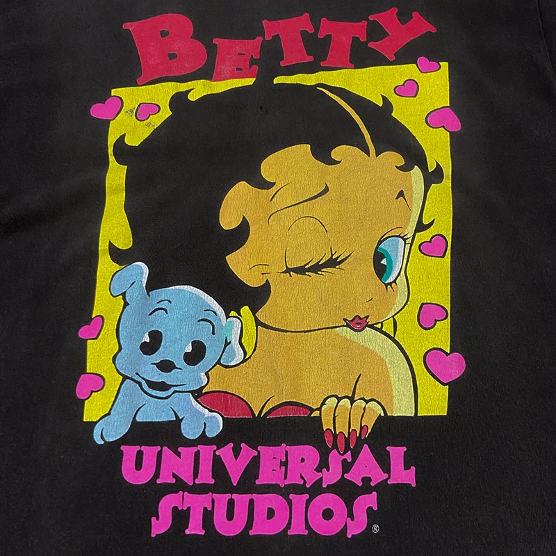 Betty Doll Sweet Cool Short Sleeve T-Shirt Ulzzang  Design Street Style Half Sleeve Trendy Cotton Youth Casual Summer Top