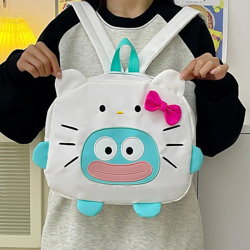 

Sanrio Anime Kawaii Hangyodon Ins JK Storage Backpack Cute Cartoon Female Student Campus Large Capacity Storage Bag Gifts Toys