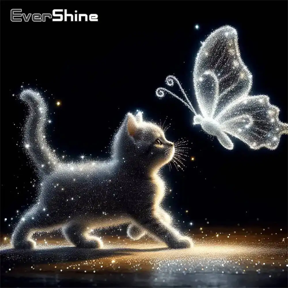 Evershine Diamant-Gemälde, Hund, Tier, Cartoon, komplett, quadratisch, rund, Diamant-Mosaik, Badezimmer, DIY-Bastelset, Heimdekoration