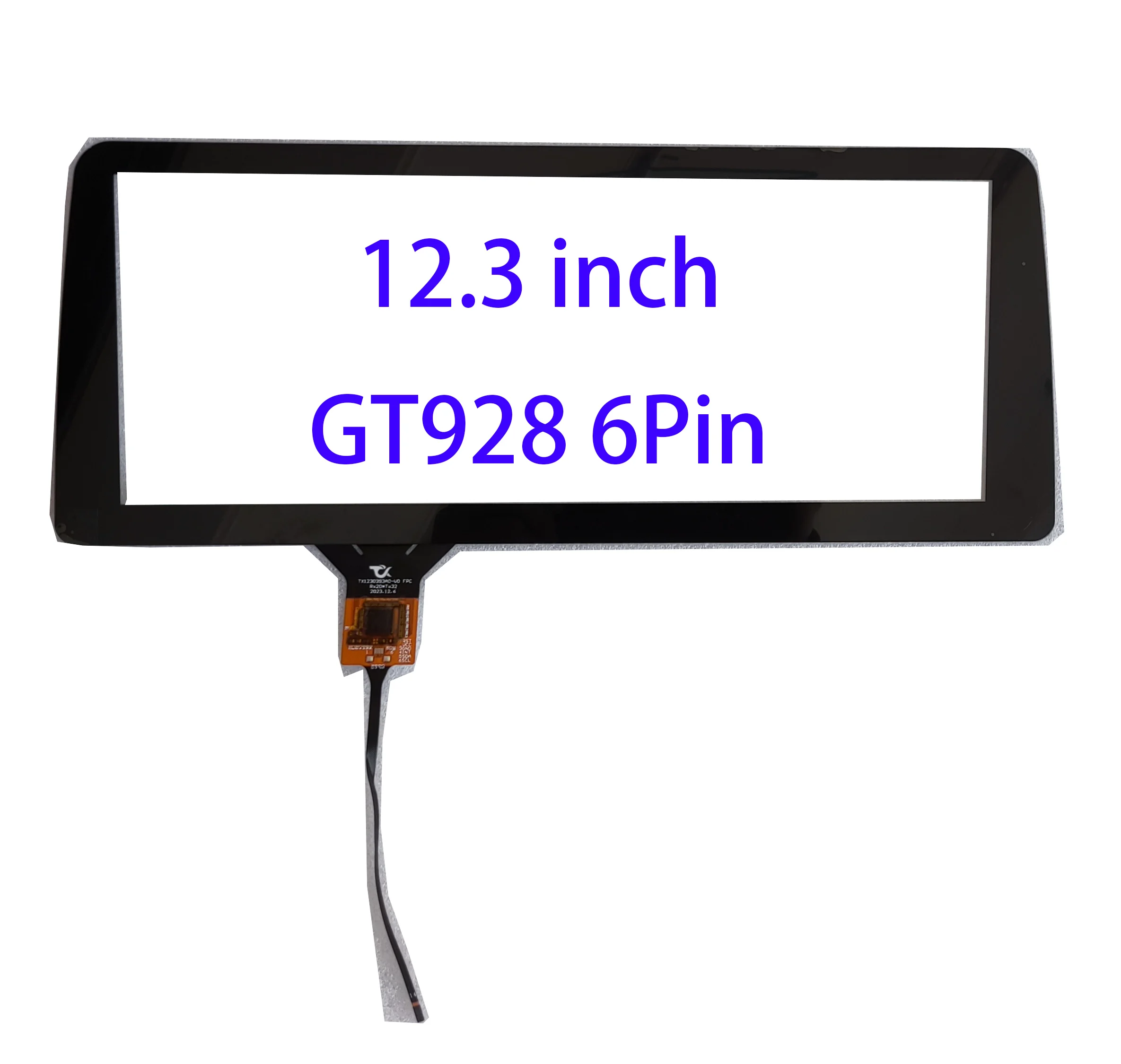 12.3 Inch Touch Screen Sensor Digitizer GT928 6Pin TX123J0393A0 ≈335mm*133mm