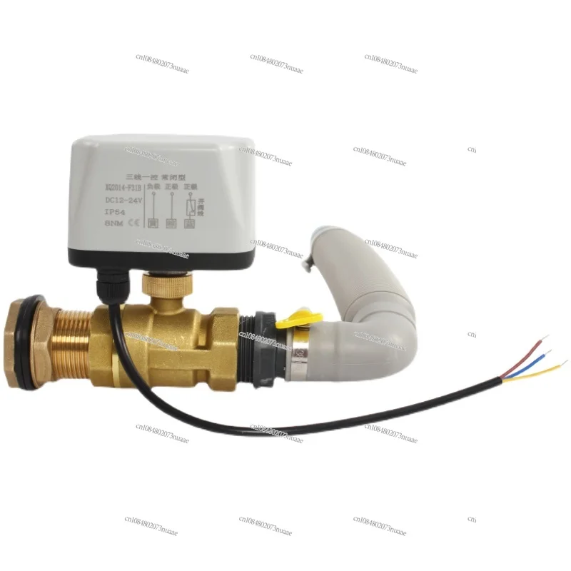 Copper Electric Water Valve Switch, Normally Closed Type, Three-Wire, Sewage Drain Valve