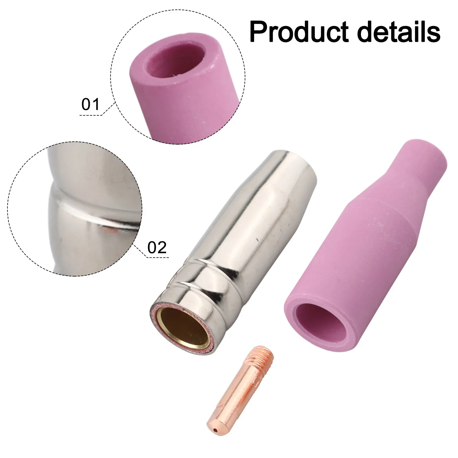 

Accessories For MIG Welding Mig AK15 Welding Components 0.8mm MIG Contact Tips Comprehensive Welding Tools Convenient Assembly
