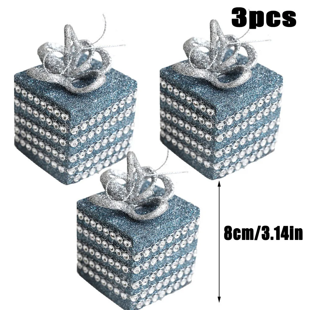 8 سنتيمتر 2025 تيفاني الأزرق عيد الميلاد الحلي مجموعة ، شجرة أنيقة معلقة ديكور للمنزل عطلة احتفالية ديكور الأسرة حزمة #5