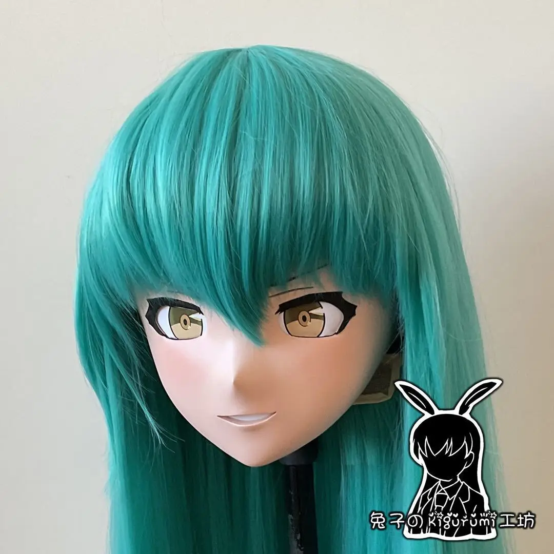 

(RB2222)Customize Full Head Resin Cartoon Cosplay Japanese Character Anime Role Play Crossdress Kigurumi Mask With Back Shell
