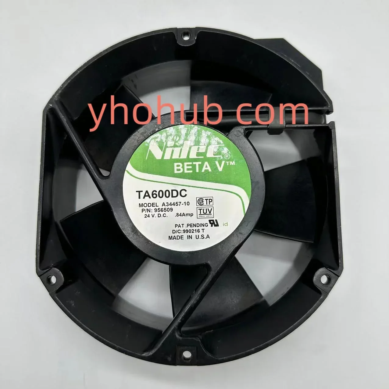 Nidec TA600DC A34457-10 Server Cooling Fan DC 24V 0.84A 172x172x51mm 2-Pin