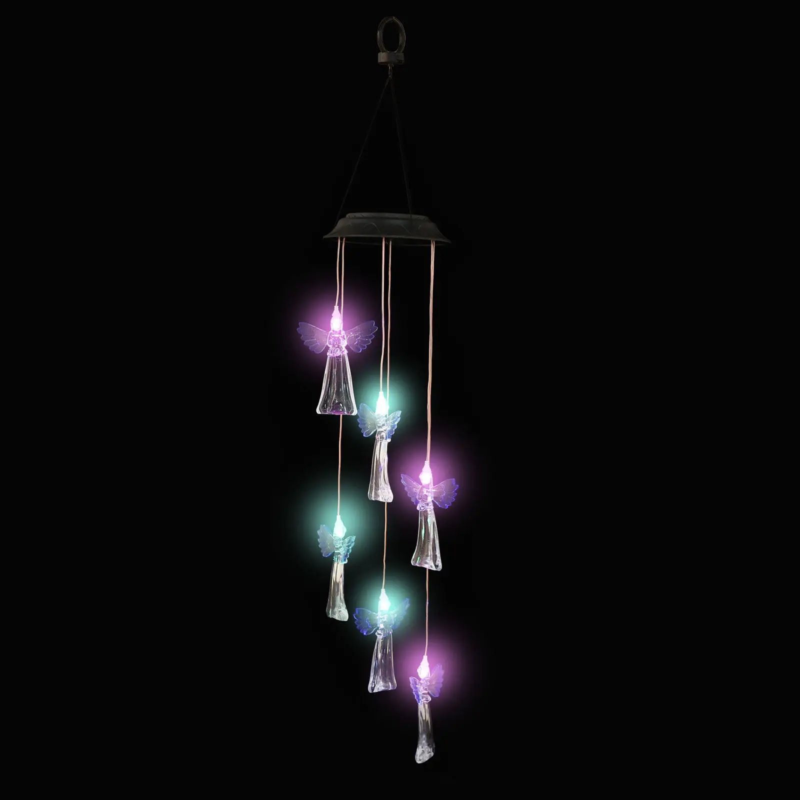 Powered Garden Lights Outdoor Solar for Wind Bell Hanging Chime