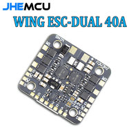 JHEMCU WING ESC-DUAL 40A BLHELI_S 2in1 40A ESC Built-in 5V BEC Current Meter 20X20mm 2-6S LiPo for RC Twin Engine Airplane