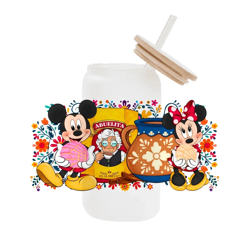 Disney Mickey 16oz DTF Sticker For Cups Cool Personalize UV Wrap Transfer Sticker Custom Labels DIY Logo Selfadhesive Waterproof