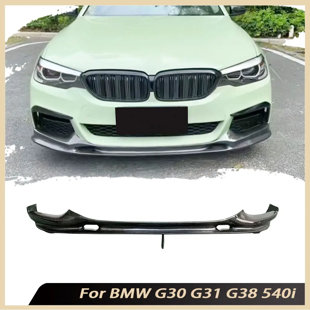 

Карбоновый передний сплиттер для BMW G30 G31 G38 540i M Sport 2017-2019, накладка на передний бампер, спойлер, обвес, защита, FRP