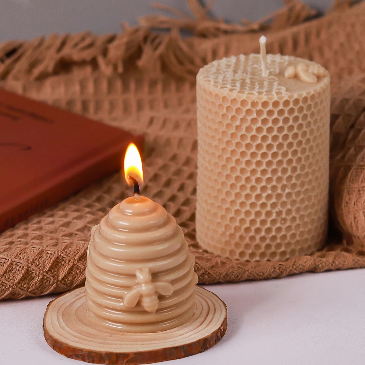 DIY Honeycomb Candle Silicone Mold Aromatherapy Candle Plaster Molds 3D Beehive Resin Soap Mould Handmade Home Craft Decoration