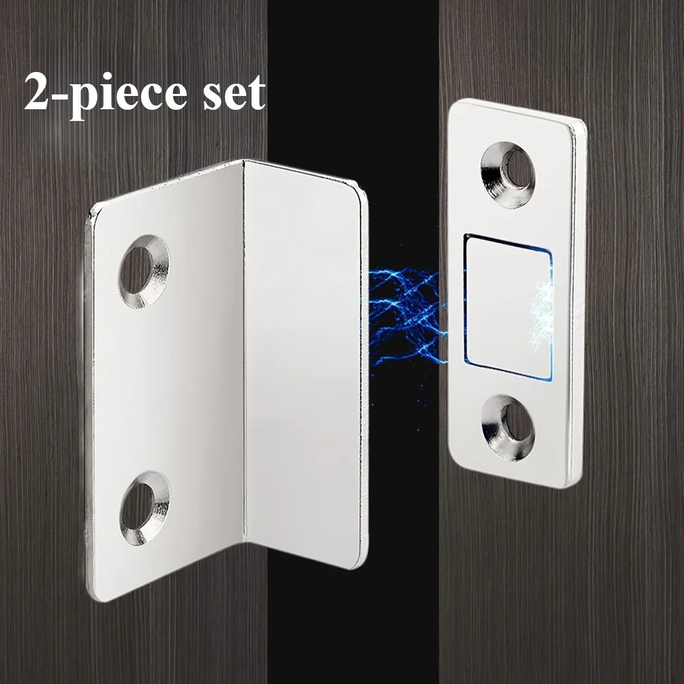 2 шт. L-образные скрытые магнитные петли, тонкие петли для шкафа из нержавеющей стали с мягким закрыванием и полированной поверхностью