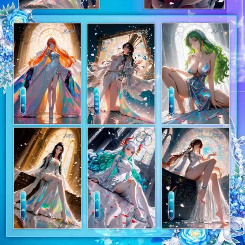 Wholesales Demon Slayer Anime Collection Card Acrylic Qian Ji Culture Tanjirou Sexy Breast Style Waifu Doujin Playing Cards Part