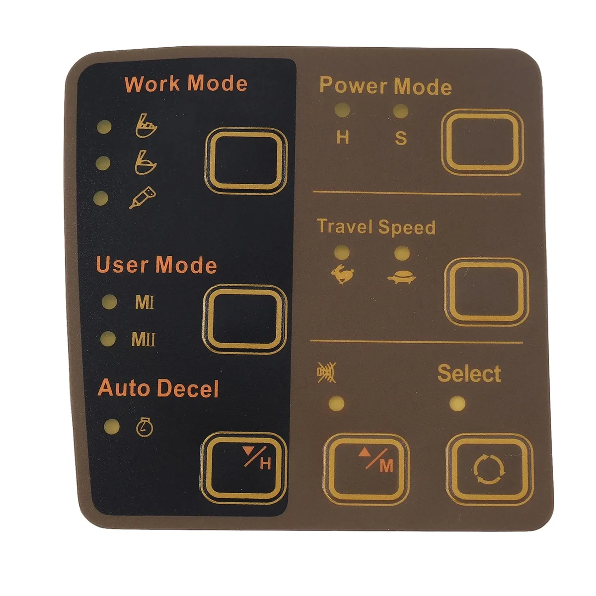 For Excavator R215/R225/R335/R455-7 Air Conditioning Instrument Key Display Button Control Panel-Trim Sticker