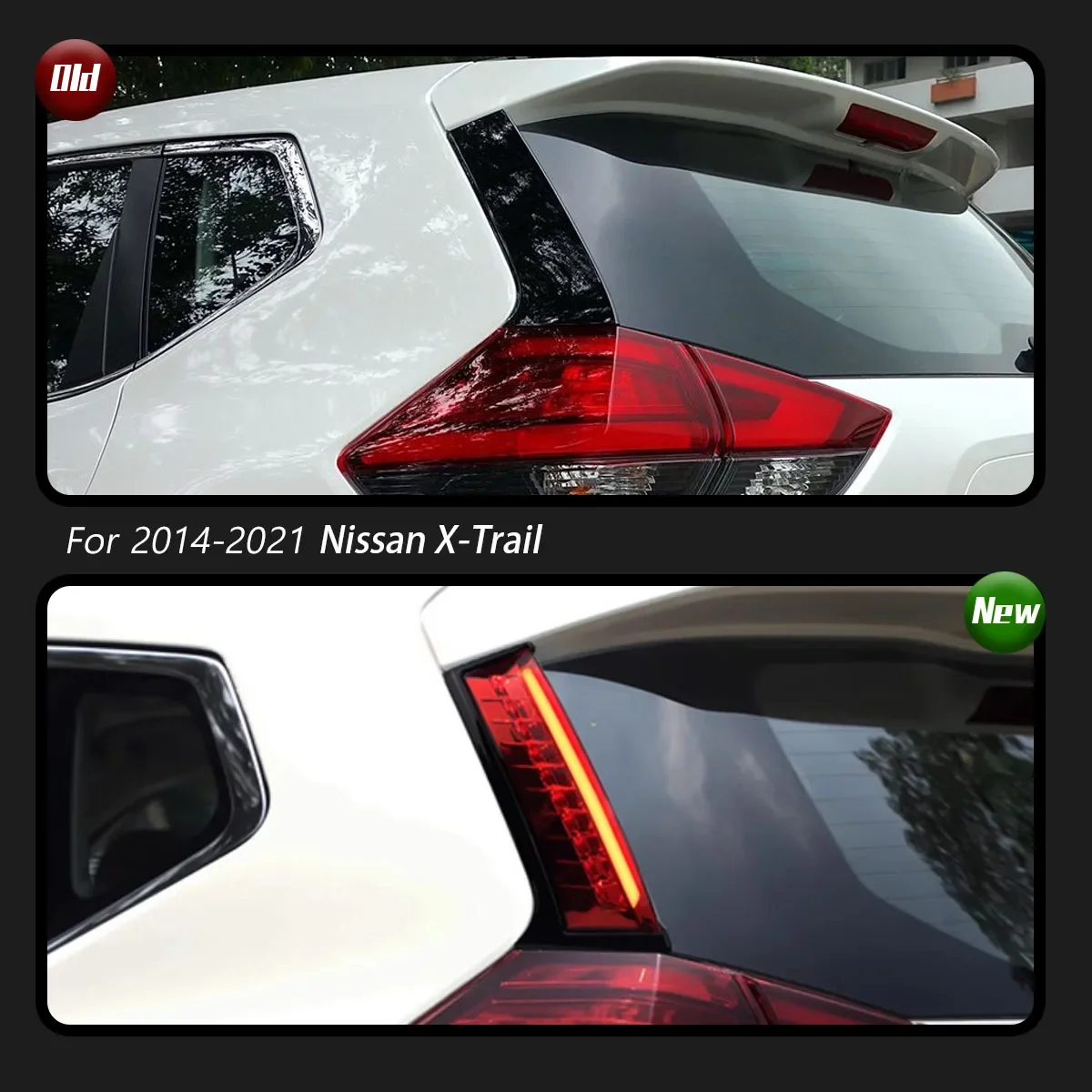 

TYPY Car For Nissan X-Trail Taillight 2014-2021 Upgrade Modified to New DRL Dynamic Turn Signal LED Taillight Auto Accessories