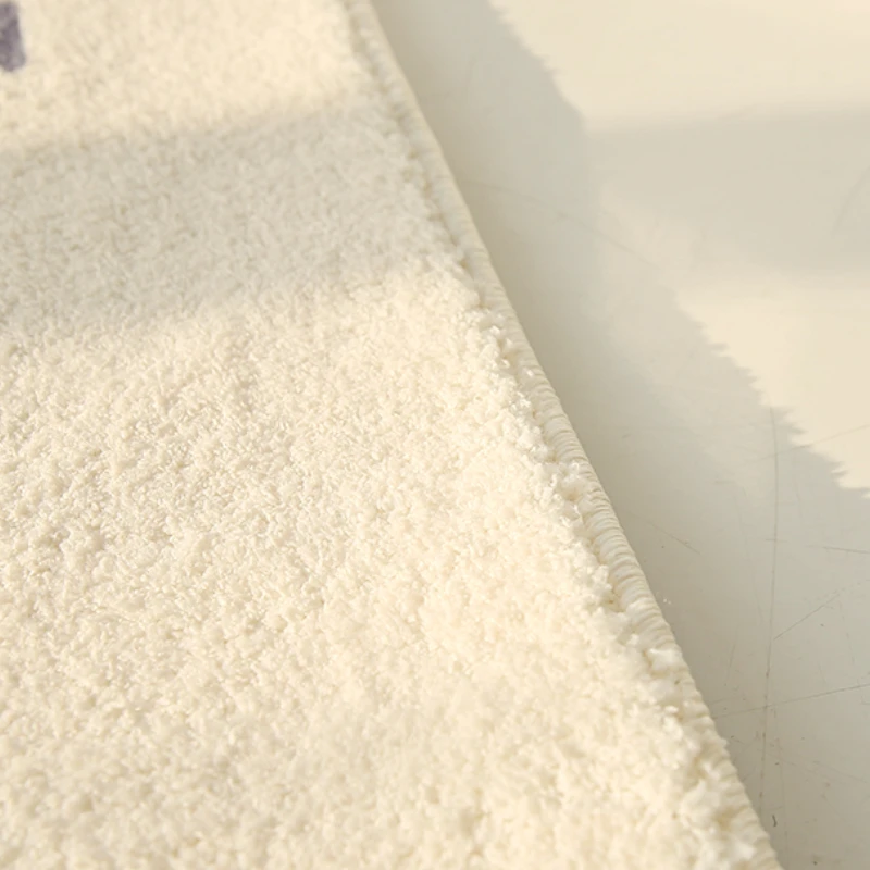 Cream Style Rugs for Bedroom Thick Anti-slip Cloakroom Floor Mat Large Area Living Room Decoration Carpet Fluffy Soft Lounge Rug