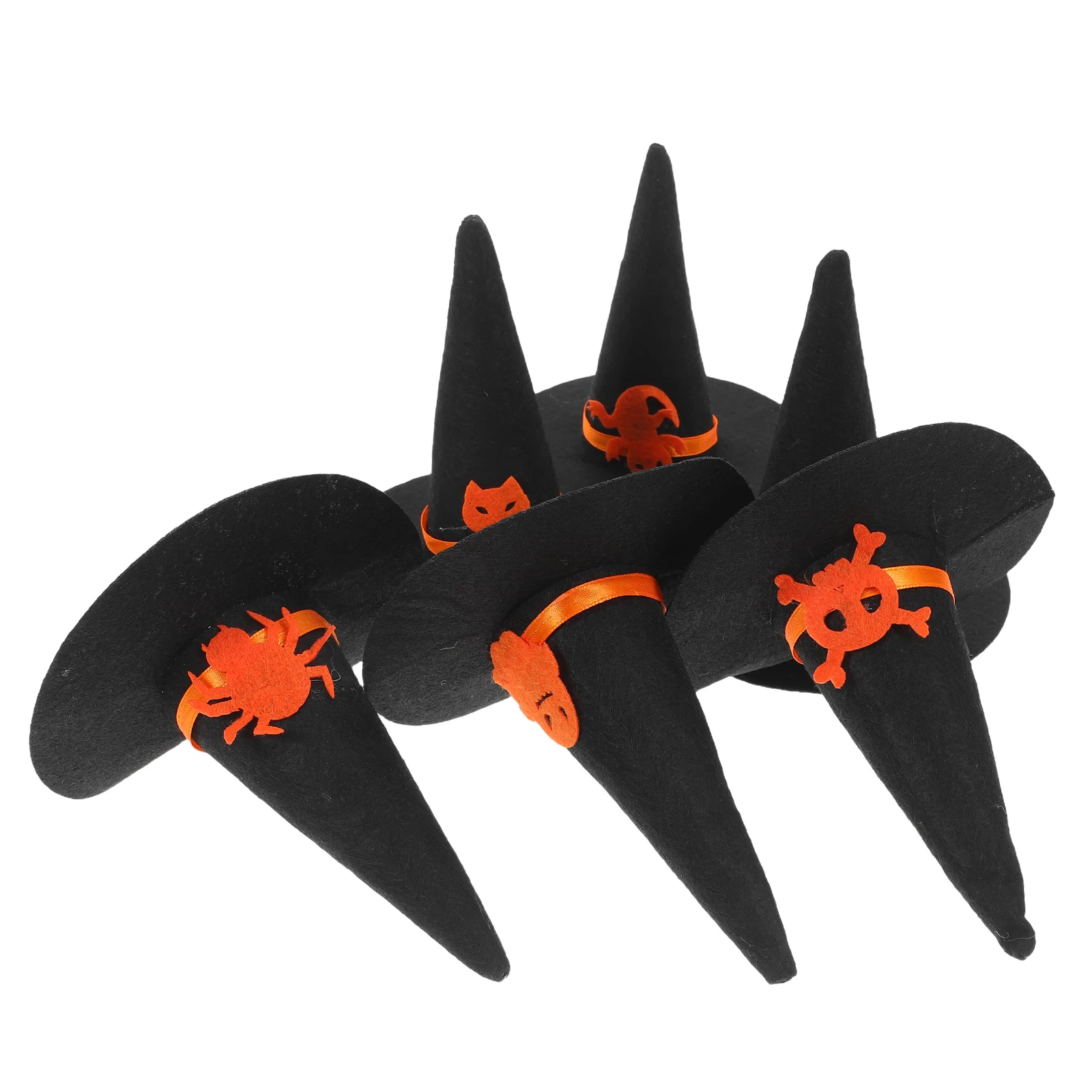 

6 Pcs Hats Witch Novelty Halloween Accessories Hat Hats Felt DIY Decorations Soft Reusable Party Accessories Novelty Props