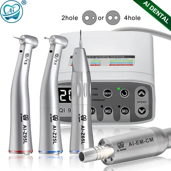 AI-EM-CM dental materials LED electric micromotor brushless motor 2/4 hole contra angle handpiece kit with dental chair new