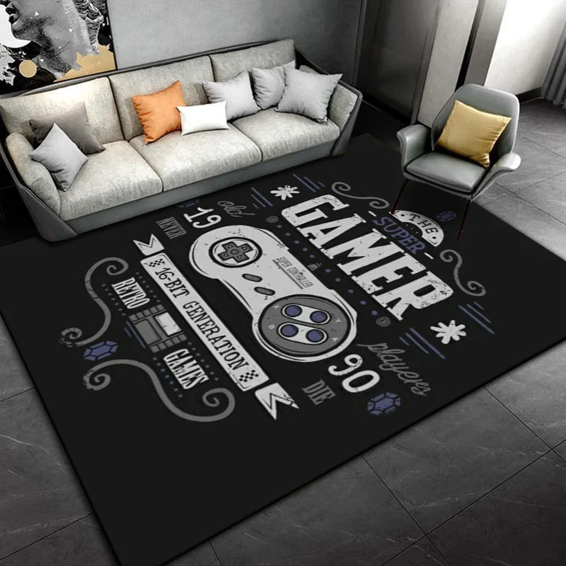 Gamer Carpet Funny Game Controller Mats For Children Soft Rug Room Gaming Anime Gamer Chair Rug Large Rug Living Room Boys