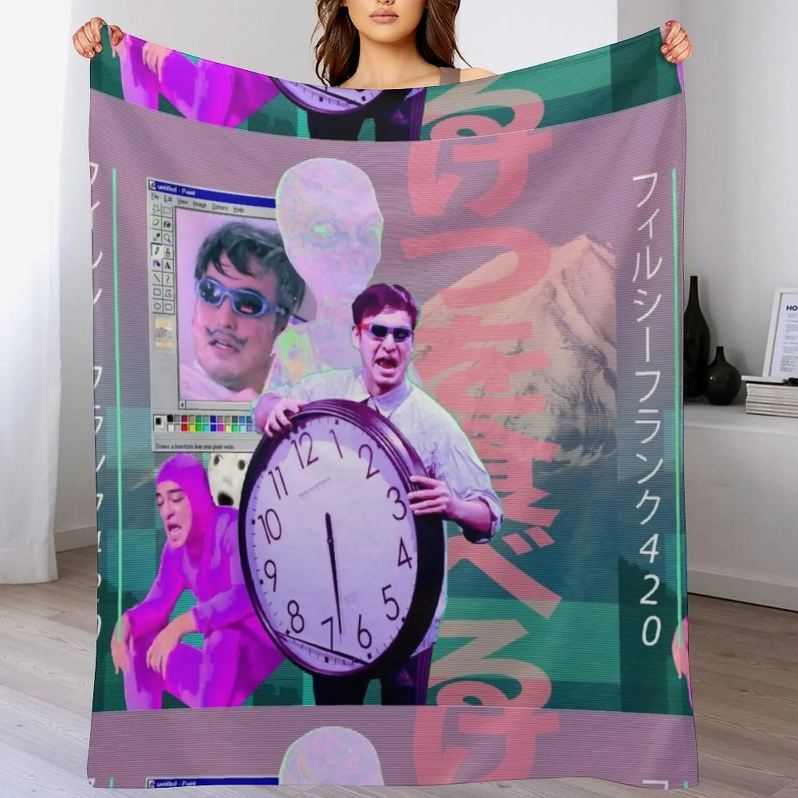 

Filthy frank Throw Blanket Faux Fur Soft Warm Blanket for Bed