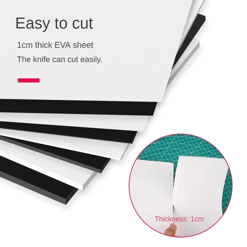 1pc 3/5/8/10/15/20mm Thickness EVA Foam Sheet Sound Absorption Insulation EVA Rubber Pad Foam DIY Process Model Making Material