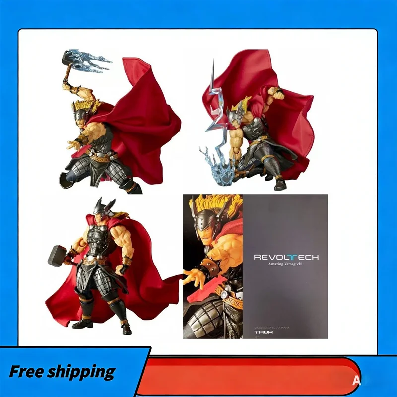 

Kaiyodo Thor Action Figure Avengers Revoltech Yamaguchi Articulated Collectible Boxed Figurine Home Display For Adult Collectors