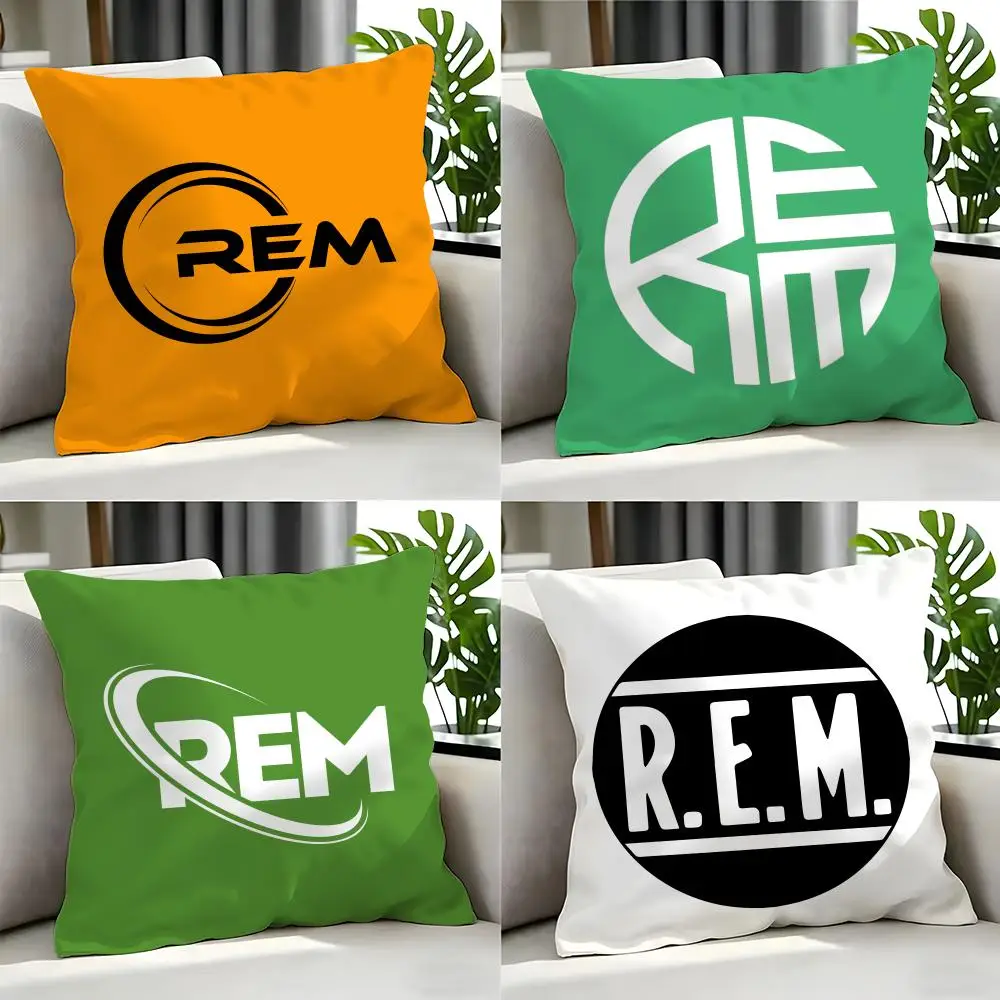 rock R.E.M Cushion Cover Cushion Cover Set 4Pcs 50x50 45x45 40x40 Pillowcase Decorative Sofa Home Decor