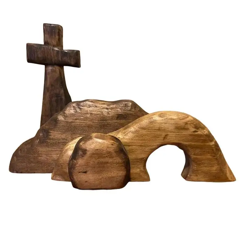 The Empty Tomb Easter Scene And Cross Decor Ornament Resurrection Scene Decor The Empty Tomb Wooden Home Tabletop Decor