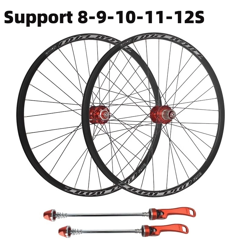 Disc Brake Wheelset 24/26/27.5/29 Inch 32 Holes Quick Release Rims Mountain Bicycle wheelset Bearing Front 2 Rear 4 Ultralight