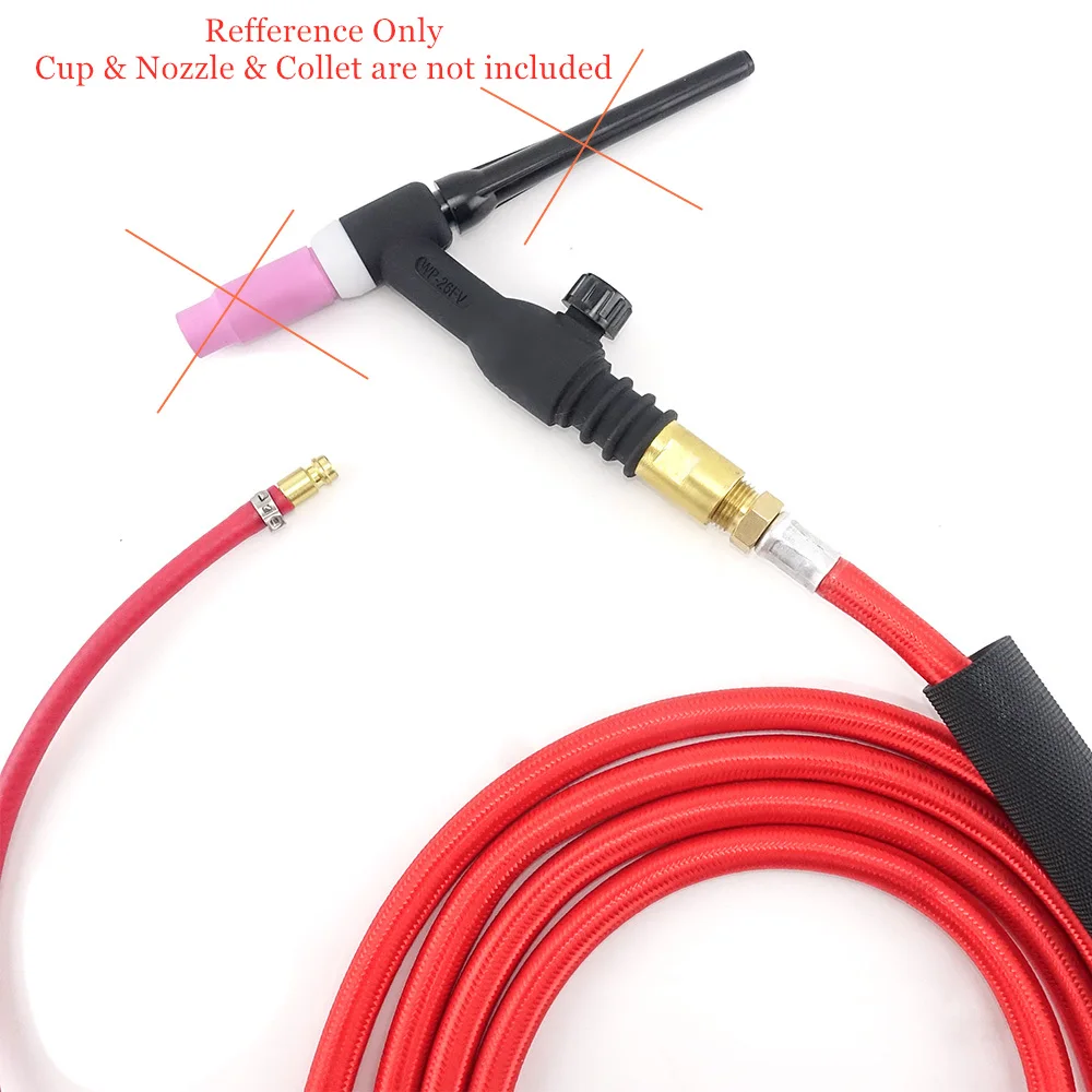 WP26FV 200A TIG Welding Torch 3m Soft Cable Air Cooled Tungsten Arc Valve Flexible Argon 35-50 Quick Connector WP26 Welder