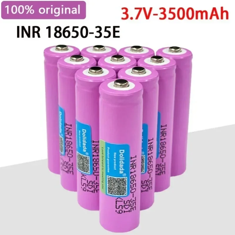 

Free Shipping New Original 18650 3.7V3500Mah 20A Discharge INR18650 35E 1-50PCS Lithium-ion Rechargeable Battery