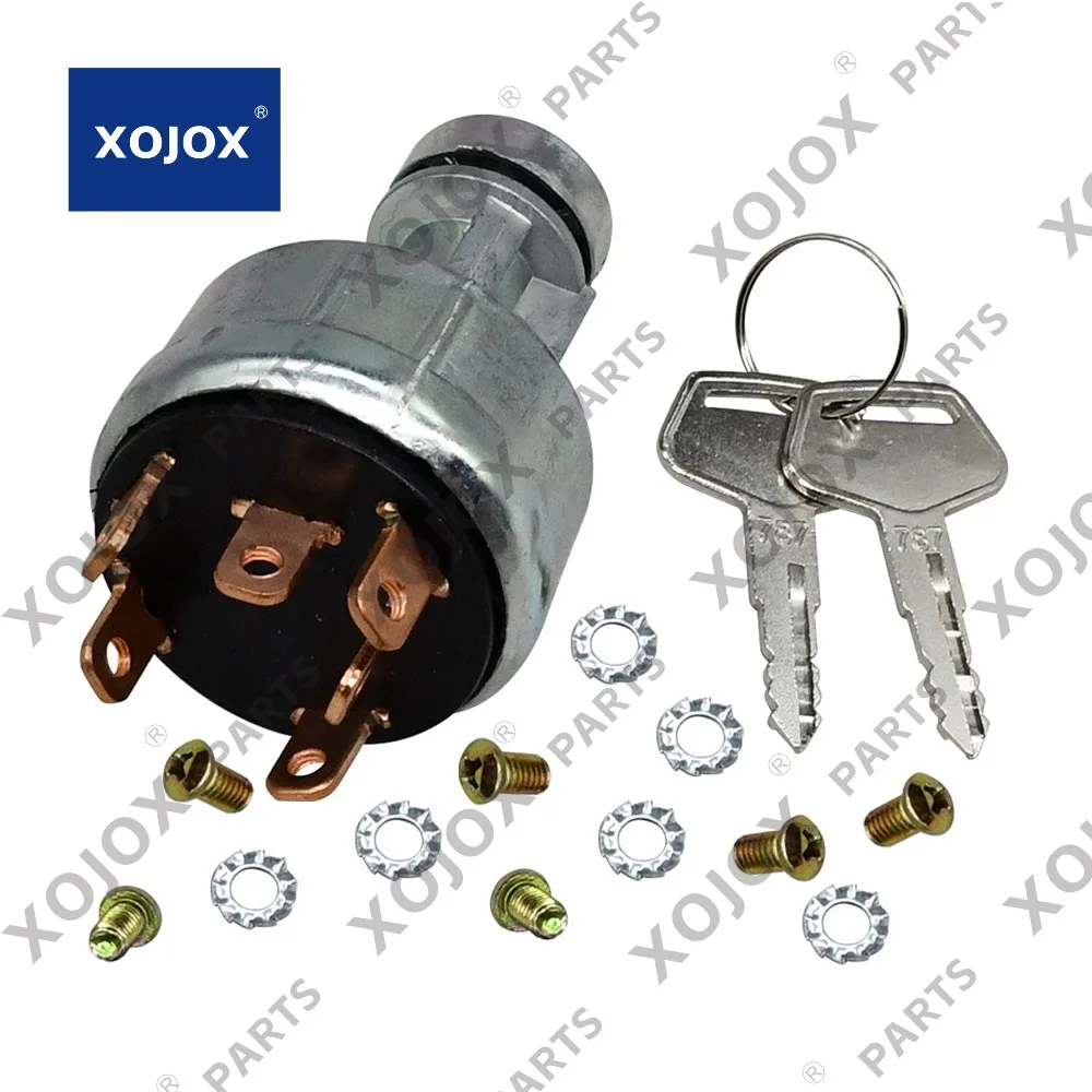 

XOJOX Ignition Switch Key Assembly 08086-10000 CH11696 For John Deere Tractor 1250 1450 For Komatsu Excavator PC60-7 PC100-7 Bul