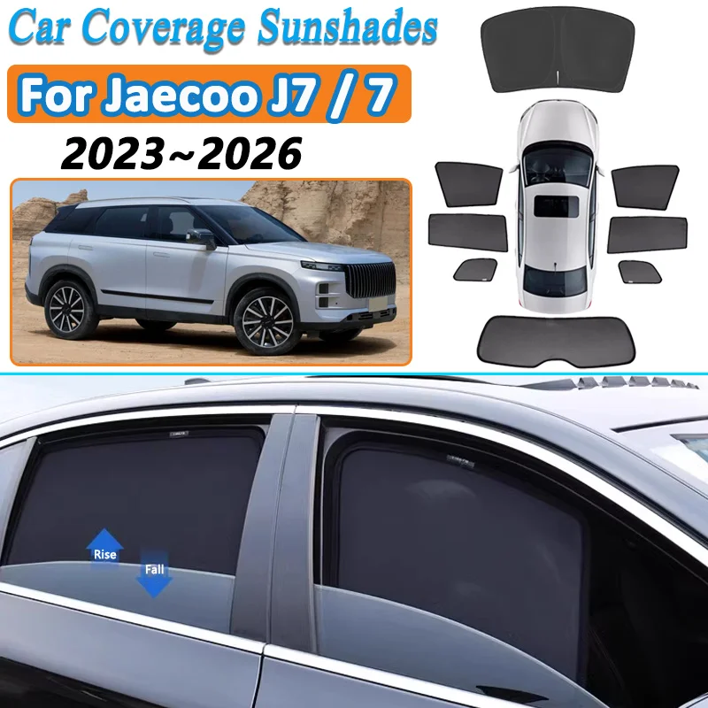 

For Jaecoo J7 Accessories 2023 2024 2025 2026 Sun Visors Windows Mesh Sunshades Anti-direct Privacy Curtain UV Car Accessories