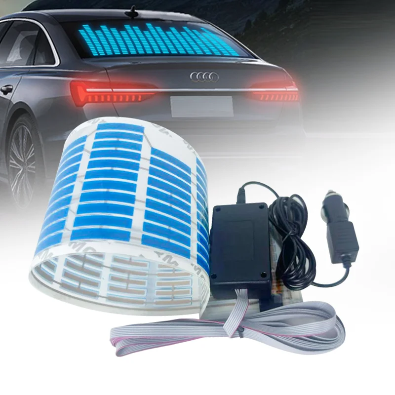 

RGB Music Rhythm Sound Audio Activated Sensor Voice Control Light Car LED Flash Light Equalizer Blue Decoration Neon lights