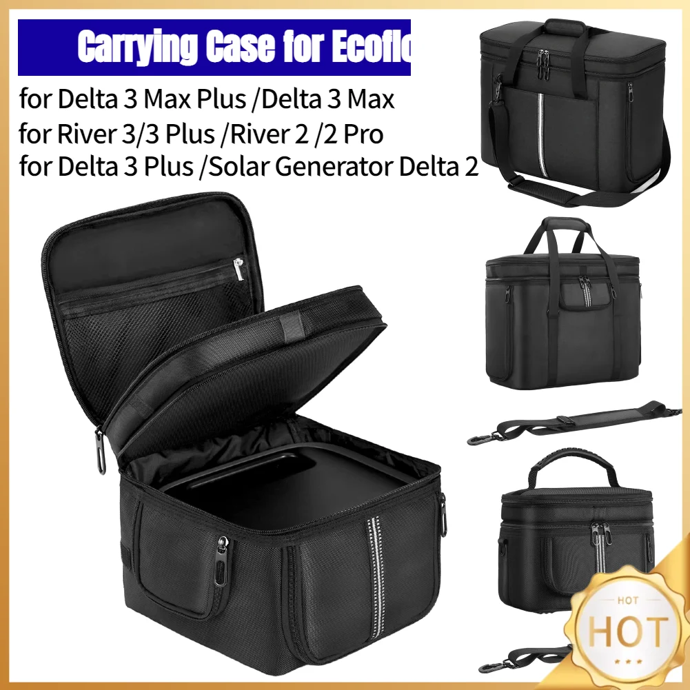 Portable Power Station Bag for Ecoflow Portable Power Station River 3 Plus/DELTA 3 Storage Case Waterproof Travel Carrying Bag