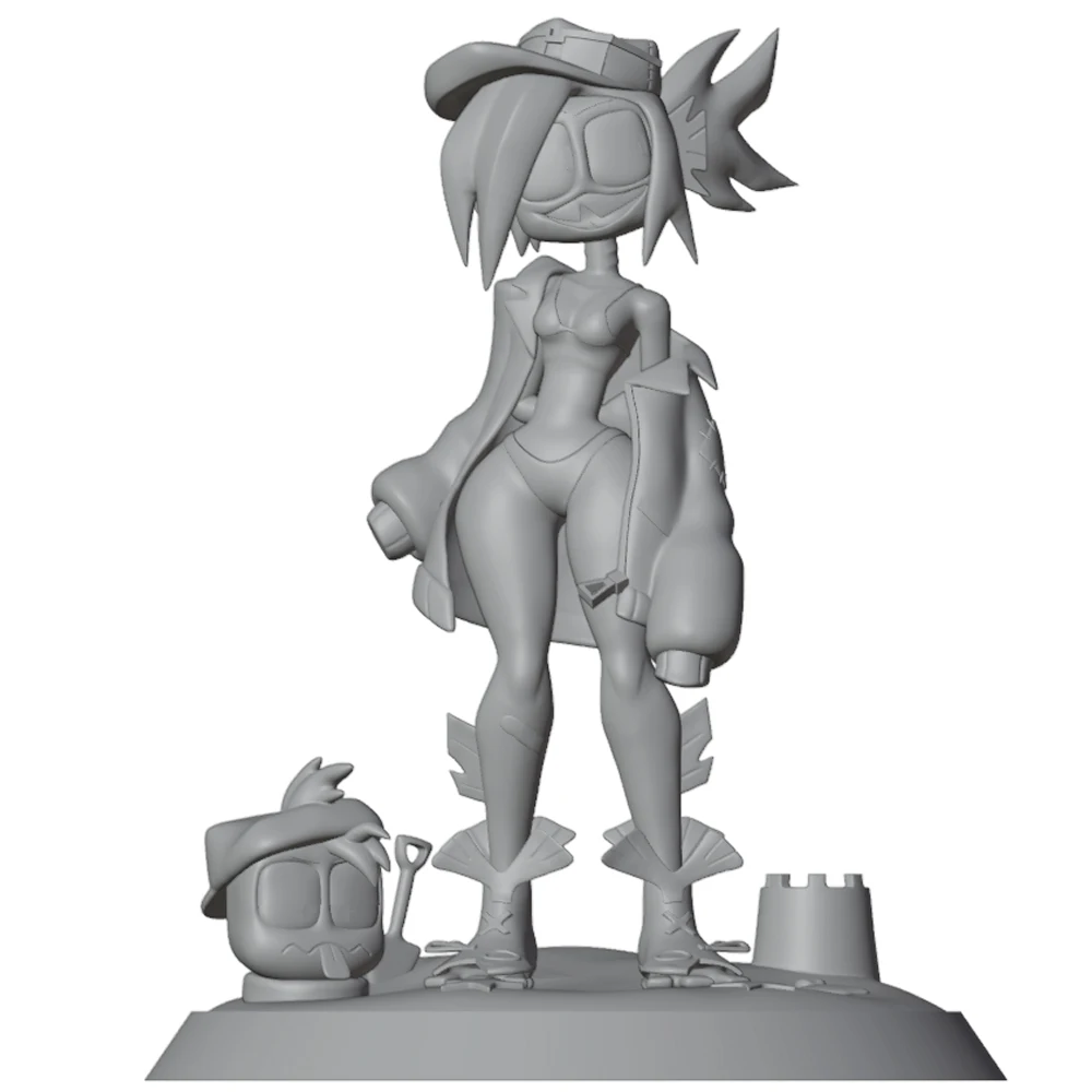 

1/24 Belle Cartoon Girl Sexy Resin Figurine Toy Unpainted GK Doll Unassembled 3D Print Assembly Miniature Reduction Statue Toy
