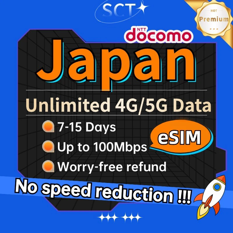 Japan Prepaid eSIM 4G unlimited data + Call + SMS No registration Japan SIM Card only support eSIM