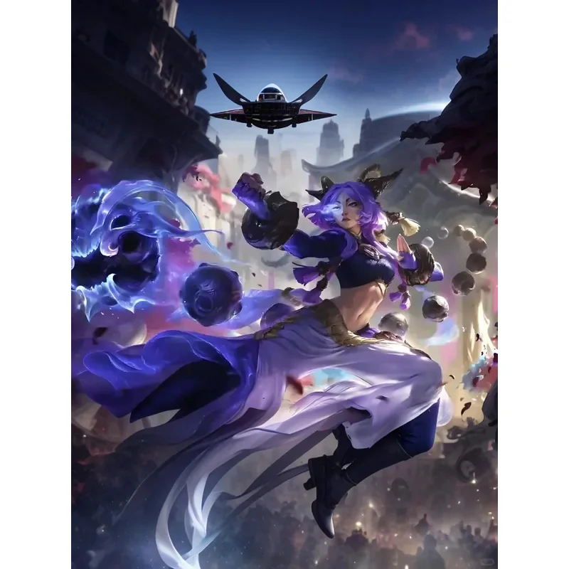 25COSLeague of Legends Yunara غير قابل للكسر سوف شعر مستعار تأثيري مختلط الحرير رقيق شعر مضفر مخصص لعبة شخصية هيربيسي قدس