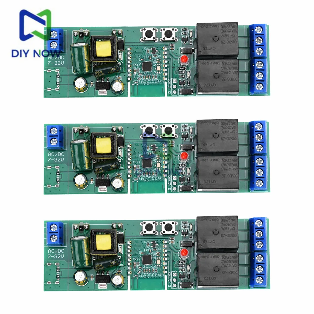 AC220V 1CH 2CH 3CH Bluetooth WIFI Smart Switch Relay Module Remote Control Switch Module EWL APP Connection